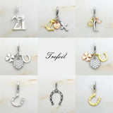 Lucky 925 Silver Pendant Horse shoe Boot Clover Heart Charm Jewelry