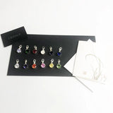 Colorful Crystal Charm Pendant, 925 Sterling Silver Birthday Gift