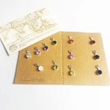 Colorful Crystal Charm Pendant, 925 Sterling Silver Birthday Gift