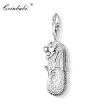 925 Sterling Silver Mermaid & Lion Merlion Charm Pendant