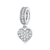 925 Sterling Silver Zirconia Charm Pendant for Bracelet DIY Jewelry
