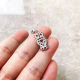 Elegant Owl Dangle Charm 925 Sterling Silver Pendant