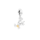 Valentine 100th Anniversary Rabbit Dangle Bead 925 Silver DIY Fits