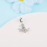 Valentine 100th Anniversary Rabbit Dangle Bead 925 Silver DIY Fits