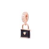 Valentine Love Padlock Dangle Bead 925 Silver DIY Charm Bracelets