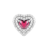 Valentine Heart Bead 925 Silver For Charm Bracelets