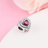 Valentine Heart Bead 925 Silver For Charm Bracelets