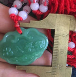 Green Jade Peace Buckle Necklace for Longevity