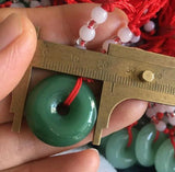 Green Jade Peace Buckle Necklace for Longevity