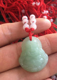 Jade GuanYin Buddhism Pendant Necklace 27x23mm