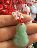 Jade GuanYin Buddhism Pendant Necklace 27x23mm