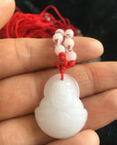 Jade GuanYin Buddhism Pendant Necklace 27x23mm