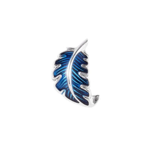 Spring Curved Feather Charm Bead 925 Silver DIY Fits for European Bracelet