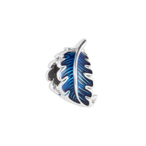 Spring Curved Feather Charm Bead 925 Silver DIY Fits for European Bracelet