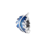 Spring Curved Feather Charm Bead 925 Silver DIY Fits for European Bracelet