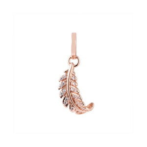 925 Silver Spring Curved Feather Dangle Bead DIY