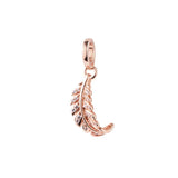 925 Silver Spring Curved Feather Dangle Bead DIY