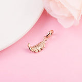 925 Silver Spring Curved Feather Dangle Bead DIY