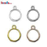 925 Sterling Silver Circle Pendant Charm Blank