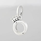 Europe Bracelet Open Center Crown O Pendant Charm 925 Sterling Silver Beads