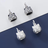 925 Sterling Silver Tiger Circle Charms for DIY Jewelry Making