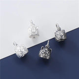 925 Sterling Silver Tiger Circle Charms for DIY Jewelry Making