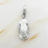 925 Sterling Silver Flip Flop Pendant Charm Sweet Gift For Women Girls