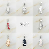 925 Sterling Silver Flip Flop Pendant Charm Sweet Gift For Women Girls