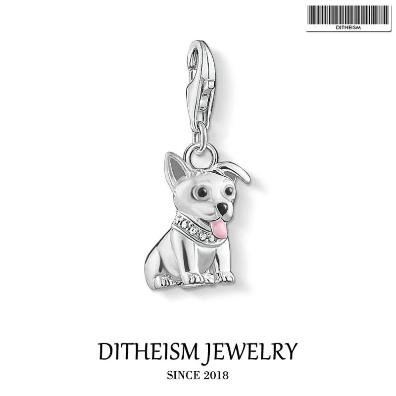 Corgi Dog Charm Pendant 925 Sterling Silver Gift For Women Men
