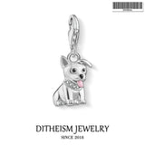 Corgi Dog Charm Pendant 925 Sterling Silver Gift For Women Men