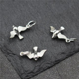 925 Sterling Silver Bird Charm for Bracelet DIY Pendant