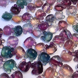 Natural Stone Little Rainbow Fluorite Crab Pendant