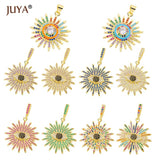 Daisy Eyes Colorful Copper Inlaid Diamond Pendant Necklace