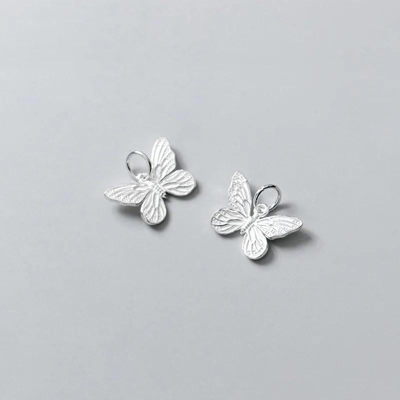 925 Silver Matte Charms Bracelets Pendants DIY Jewelry Making