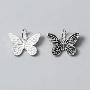 925 Silver Matte Charms Bracelets Pendants DIY Jewelry Making