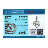 925 Silver Heart Finger Hook Charms Pendent DIY Jewelry