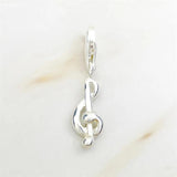 Sterling Silver Treble Clef Angel Charm Pendant