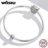 925 Sterling Silver Rainbow Lucky Spacer Silicone Pendant Charm Beads