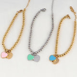 Heart Pendant Stainless Steel Bracelet for Women