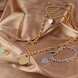 Heart Pendant Stainless Steel Bracelet for Women