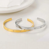 18k Plated Zircon Chain Bangle Bracelet