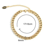18k Plated Zircon Chain Bangle Bracelet