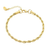 18k Plated Zircon Chain Bangle Bracelet