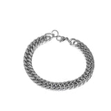 Vintage Cuban Chain Men Bracelet Stainless Steel Charm Bracelet