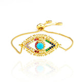 Colorful Zircon Devil's Eye Bracelet for Women