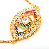Colorful Zircon Devil's Eye Bracelet for Women