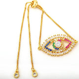 Colorful Zircon Devil's Eye Bracelet for Women