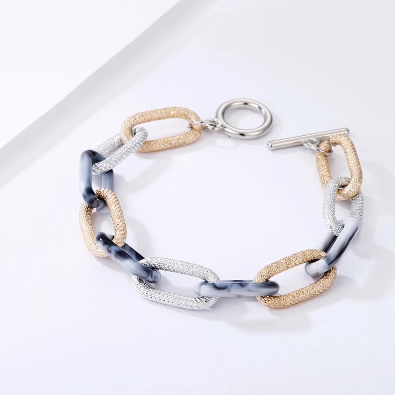 Multi-layer Metal Bracelet for Women Acrylic Leopard Geometric Jewelry