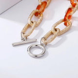 Multi-layer Metal Bracelet for Women Acrylic Leopard Geometric Jewelry