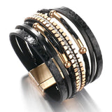 Snakeskin Pattern Leather Bracelet for Women